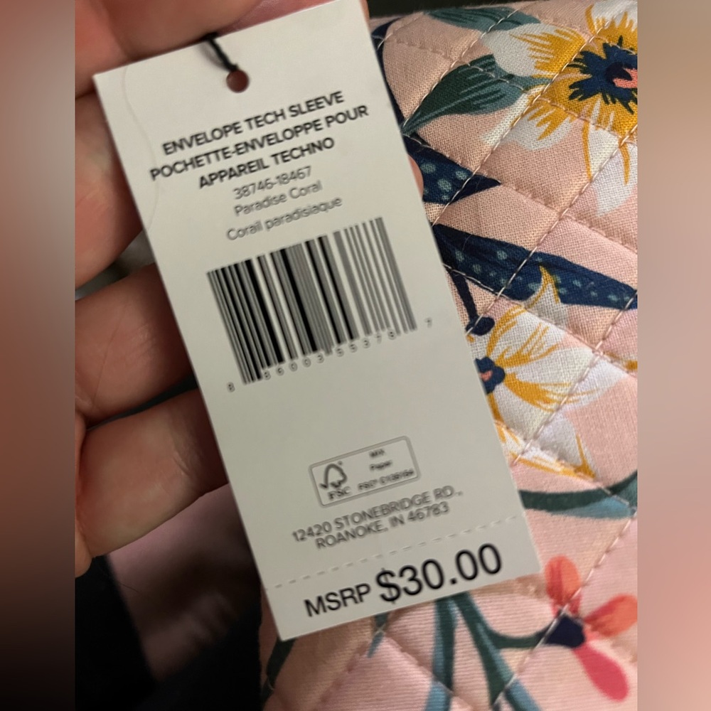 Vera Bradley envelope tech sleeve